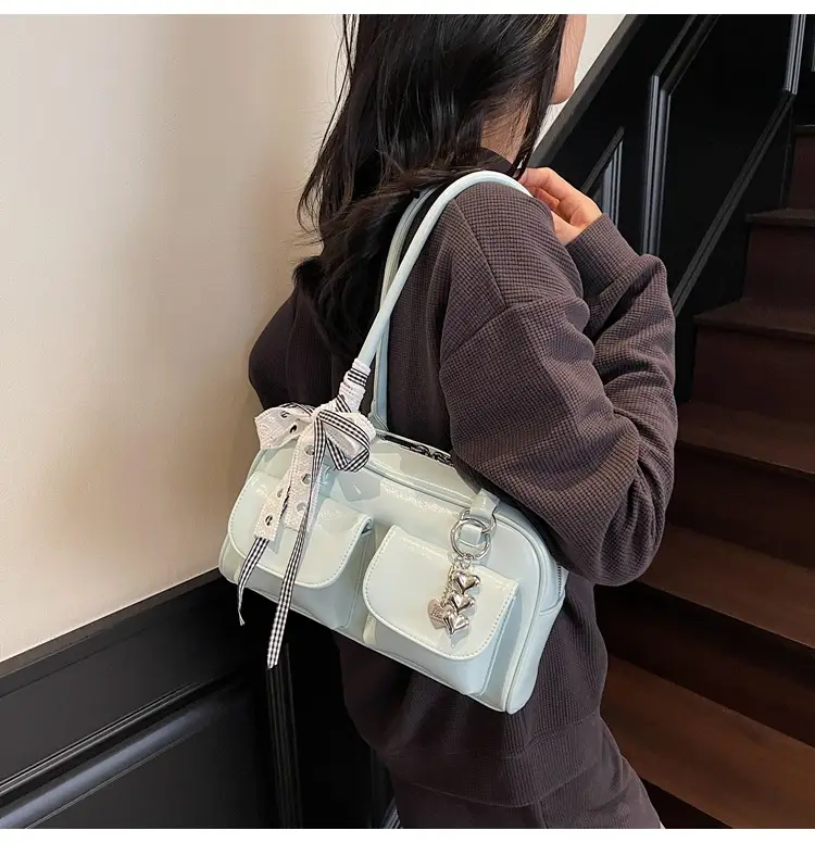 Women Cross-Border Underarm Bag Large Capacity Retro Black — feature 28
