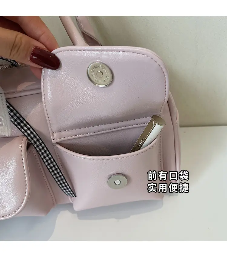 Women Cross-Border Underarm Bag Large Capacity Retro Black — feature 5