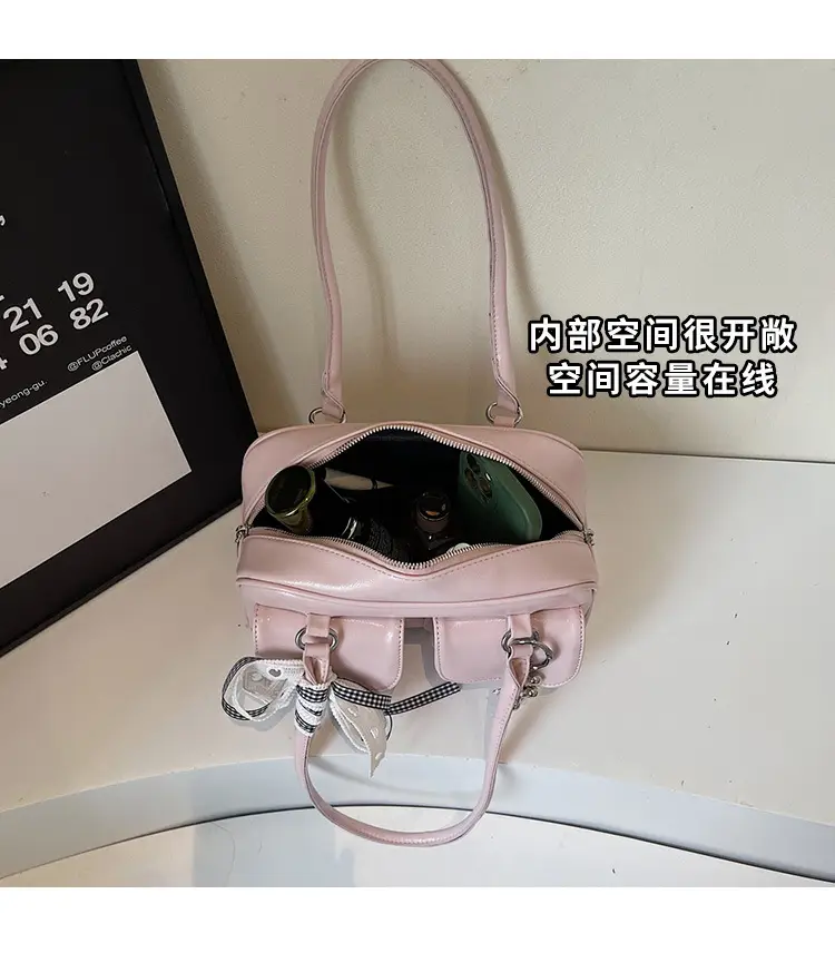 Women Cross-Border Underarm Bag Large Capacity Retro Black — feature 7