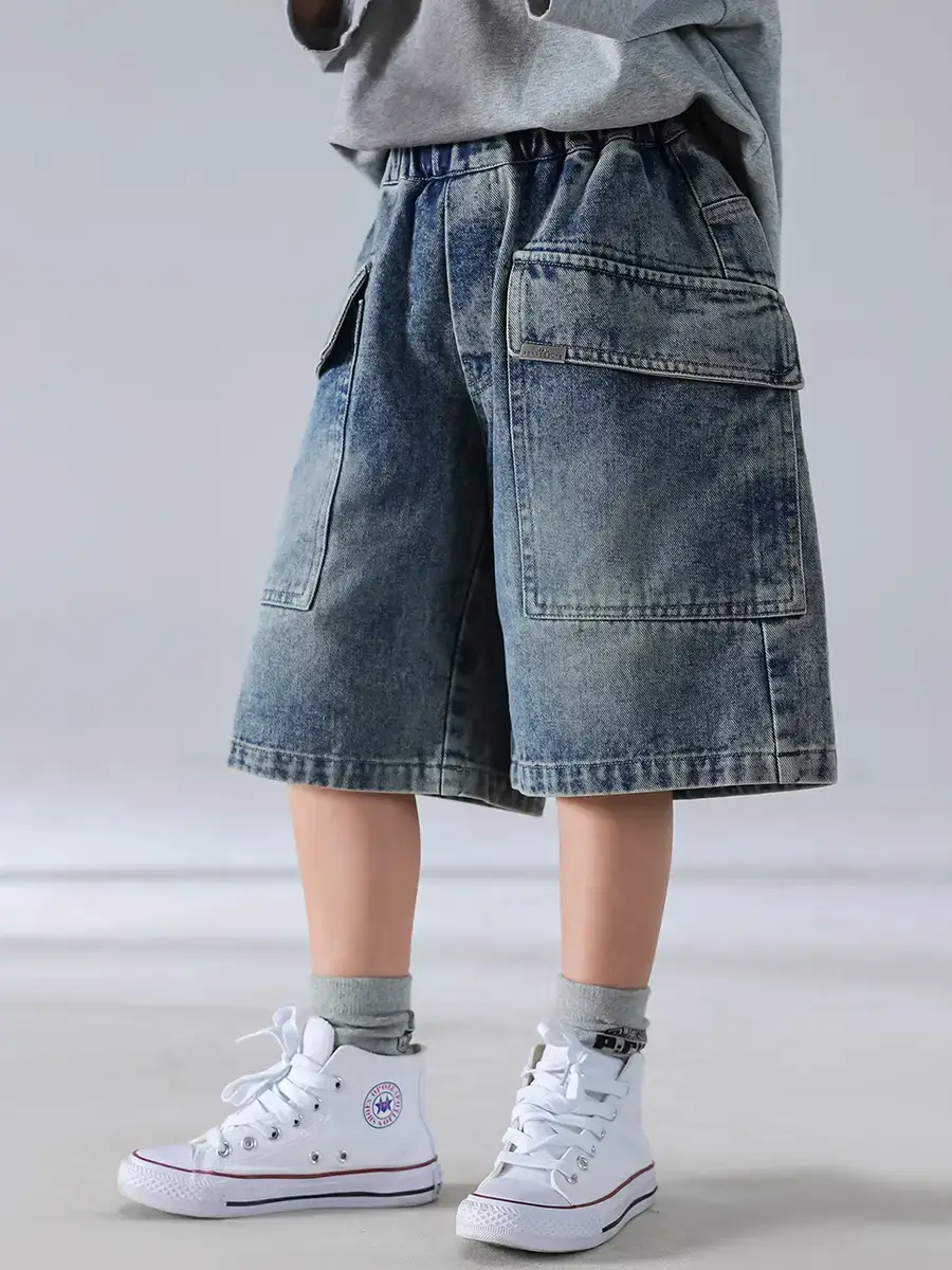 Boys Denim Shorts Set Korean Style 2026 — feature 11