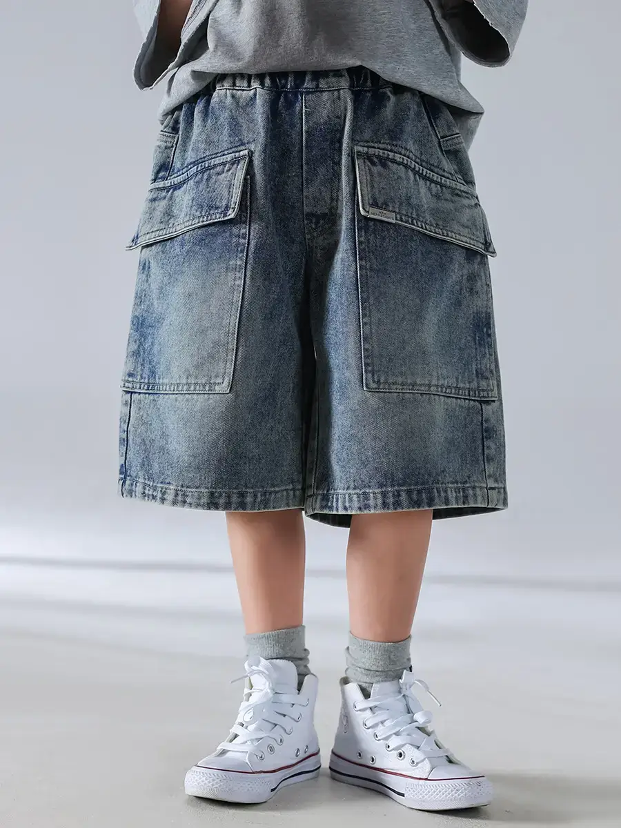 Boys Denim Shorts Set Korean Style 2026 — feature 14