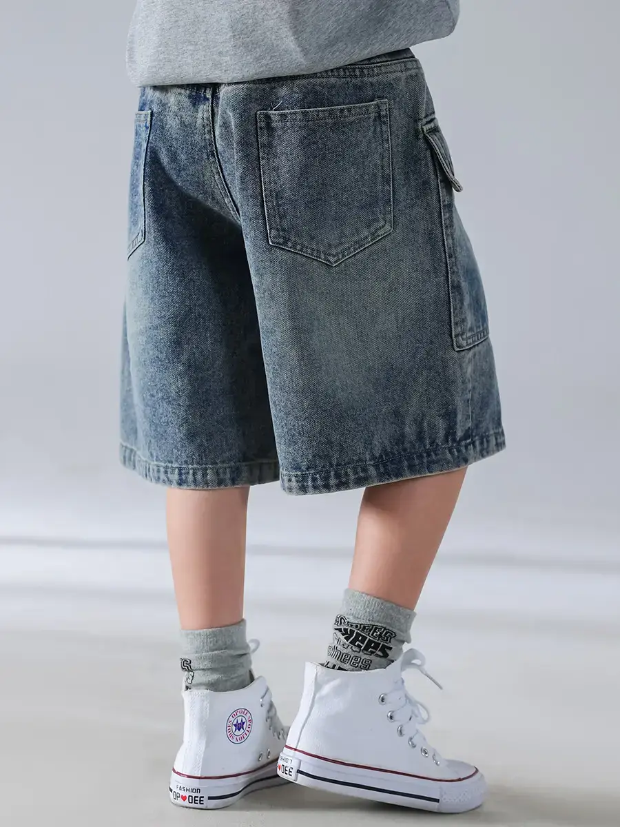 Boys Denim Shorts Set Korean Style 2026 — feature 16