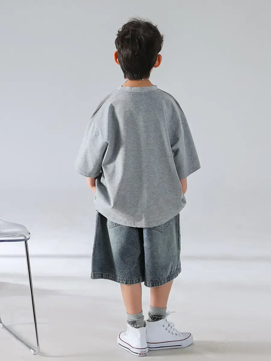 Boys Denim Shorts Set Korean Style 2026 — feature 19