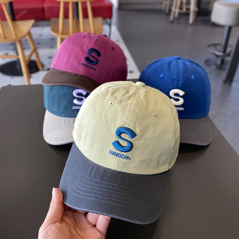 Kids Baseball Cap Pink Brown Korean Logo Middle Large - Image 7