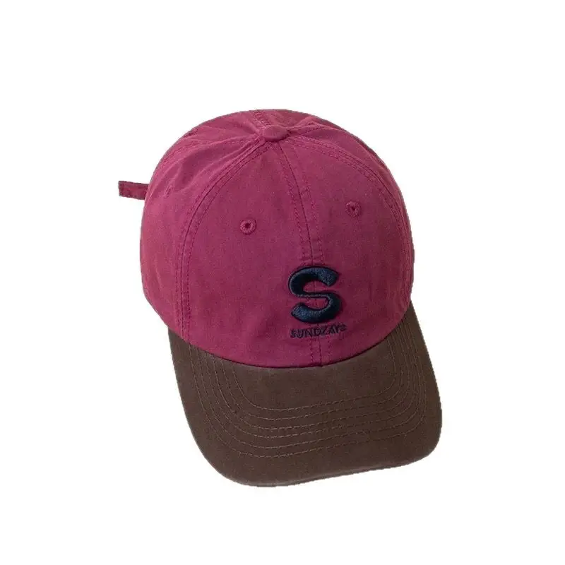 Kids Baseball Cap Pink Brown Korean Logo Middle Large - Image 9