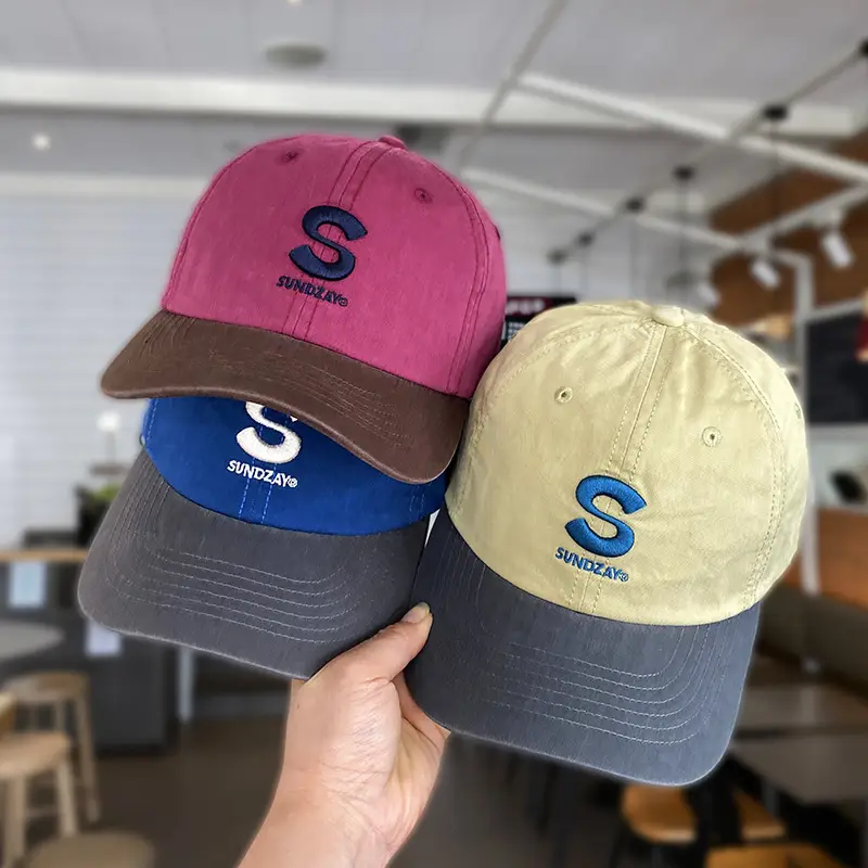 Kids Baseball Cap Pink Brown Korean Logo Middle Large — feature 2