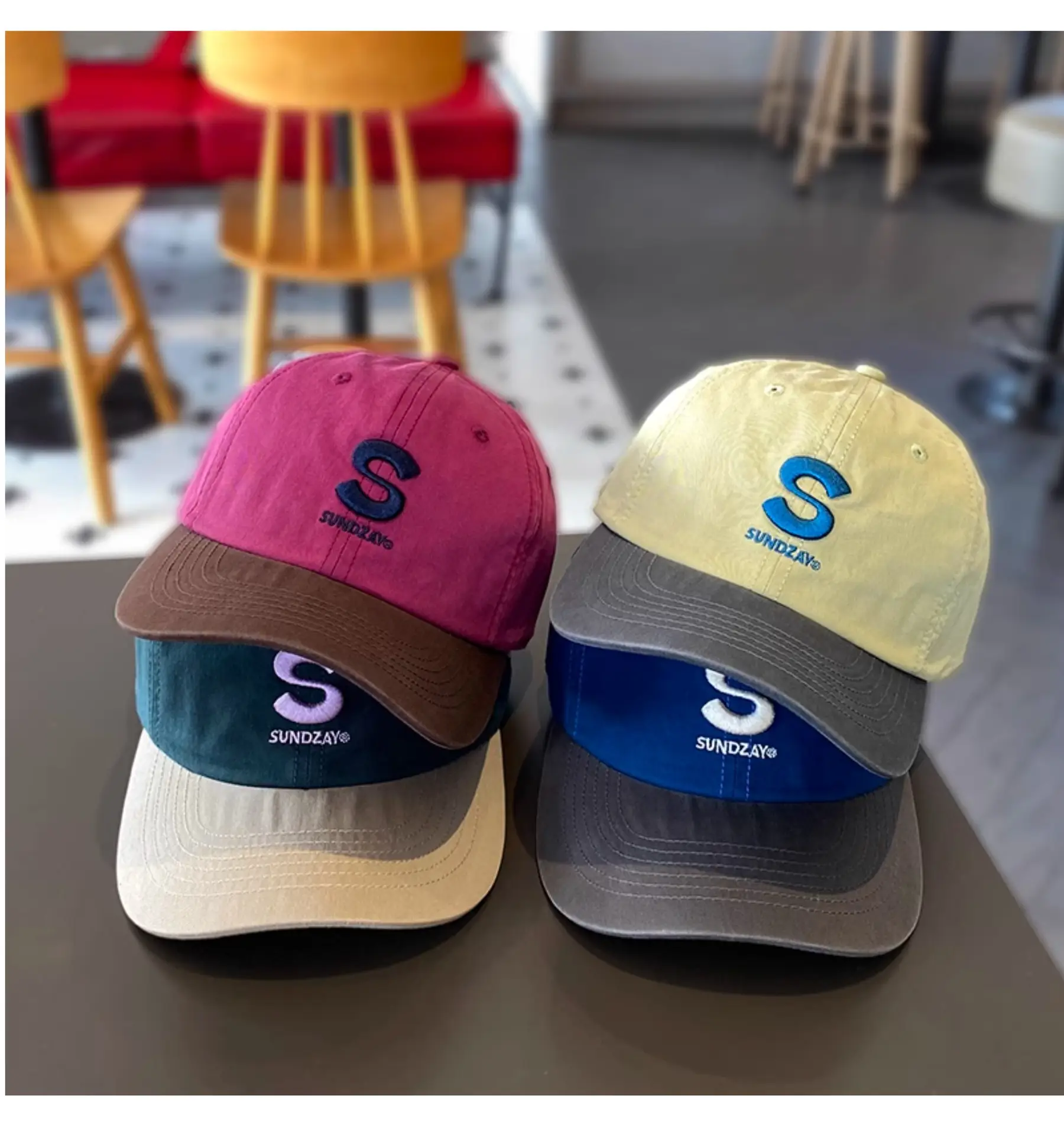 Kids Baseball Cap Pink Brown Korean Logo Middle Large — feature 5