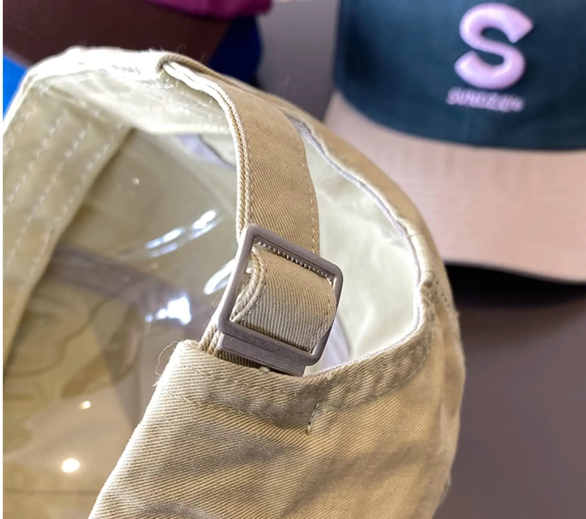 Kids Baseball Cap Pink Brown Korean Logo Middle Large — feature 6