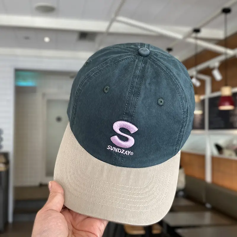 Kids Baseball Cap Pink Brown Korean Logo Middle Large - Image 4