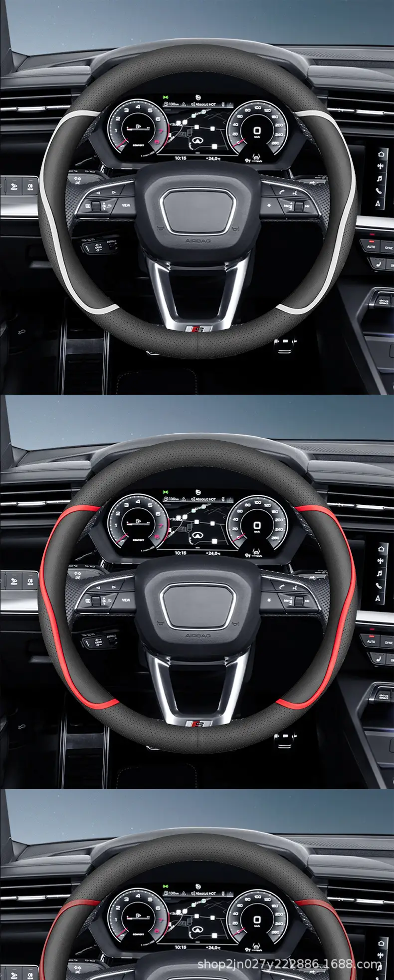 Ultra-Thin Genuine Leather Steering Wheel Covers for All Subarus — feature 11