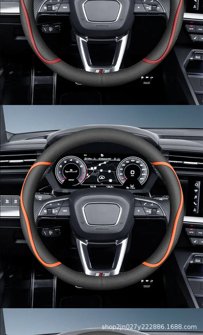 Ultra-Thin Genuine Leather Steering Wheel Covers for All Subarus — feature 12