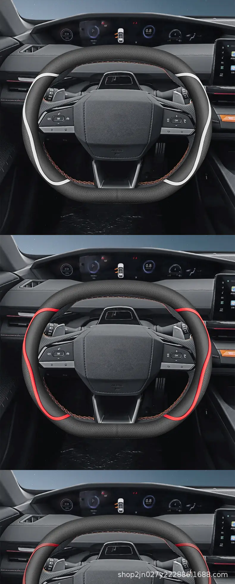 Ultra-Thin Genuine Leather Steering Wheel Covers for All Subarus — feature 16