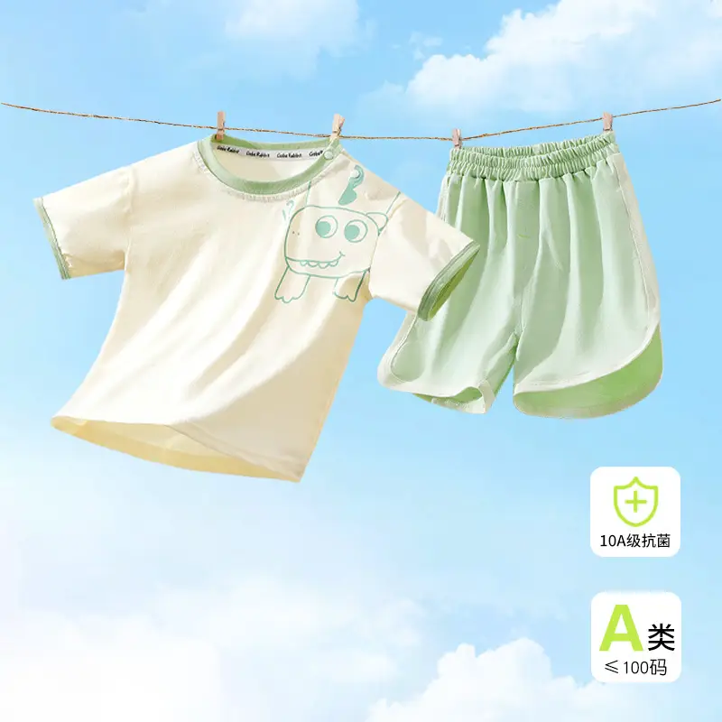 Boys Cotton T-Shirt Shorts Set Summer 2025 - Image 4