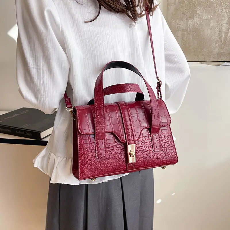 2025 Red Crocodile Bag for Women Commuter Shoulder Crossbody - Image 5