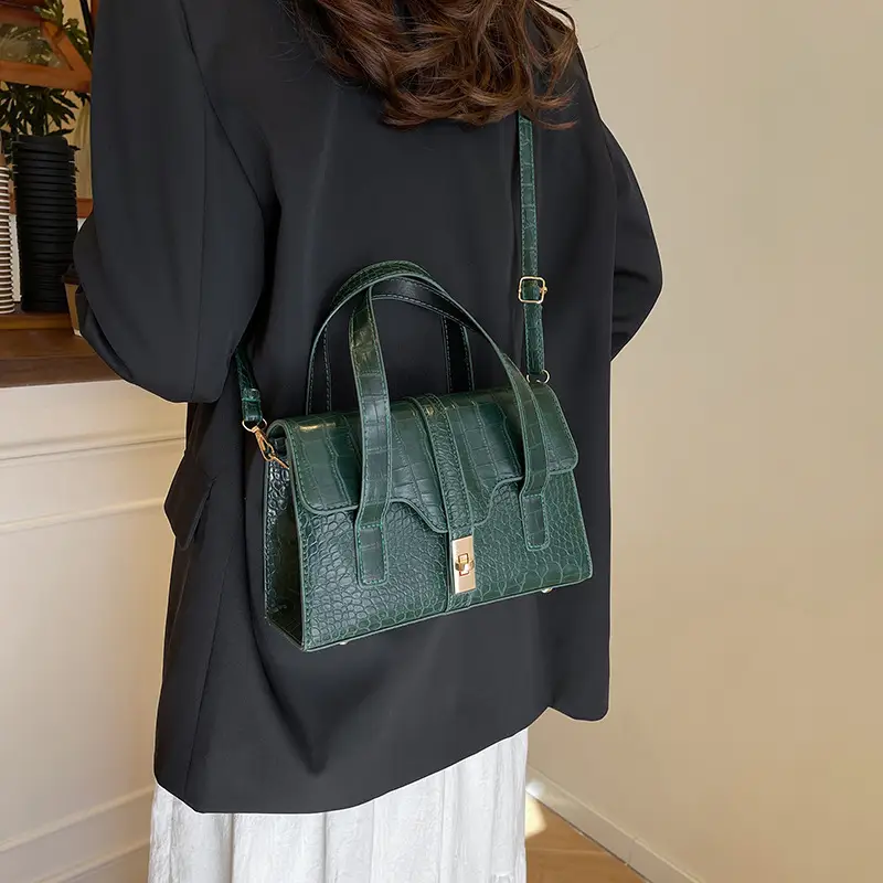 2025 Red Crocodile Bag for Women Commuter Shoulder Crossbody - Image 7