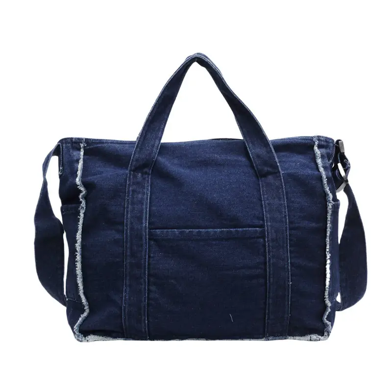 Denim Shoulder Bag Large Capacity Artistic Commuter Bag - Image 8