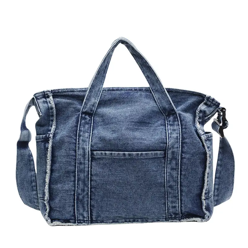 Denim Shoulder Bag Large Capacity Artistic Commuter Bag - Image 2