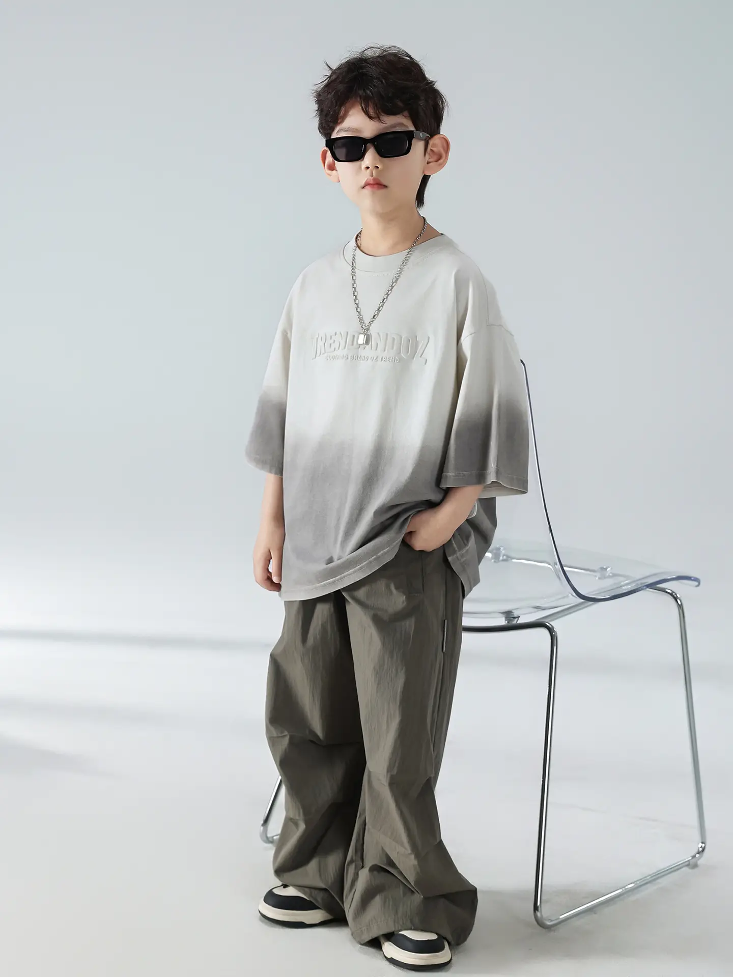 Boys Summer T-shirt Korean Style 2025 Short Sleeve Trousers Set — feature 20