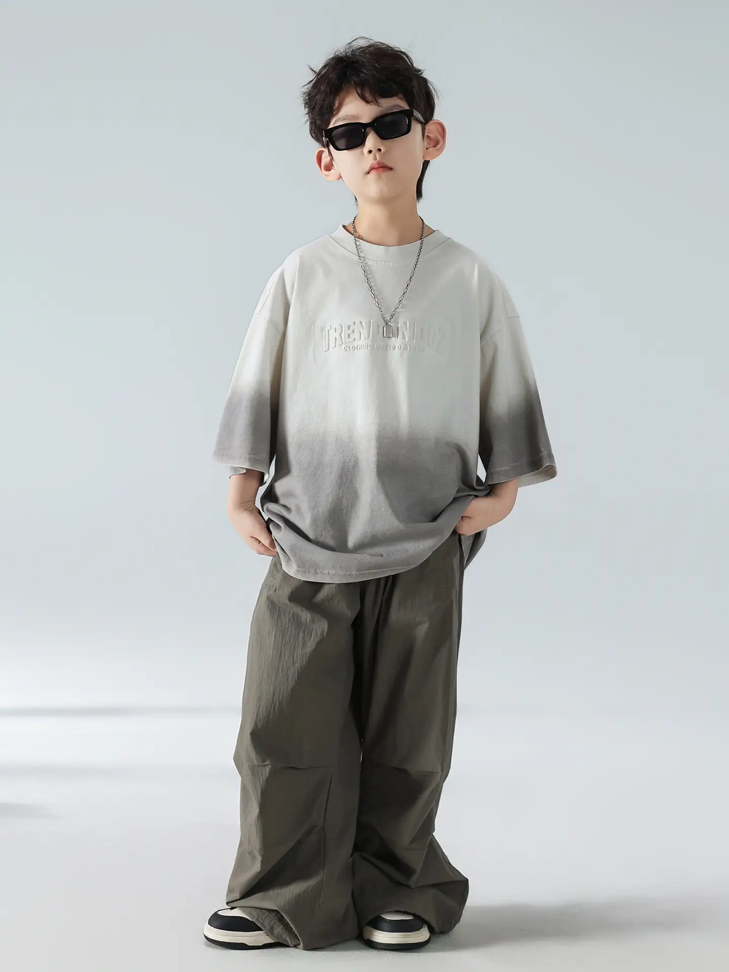 Boys Summer T-shirt Korean Style 2025 Short Sleeve Trousers Set — feature 22