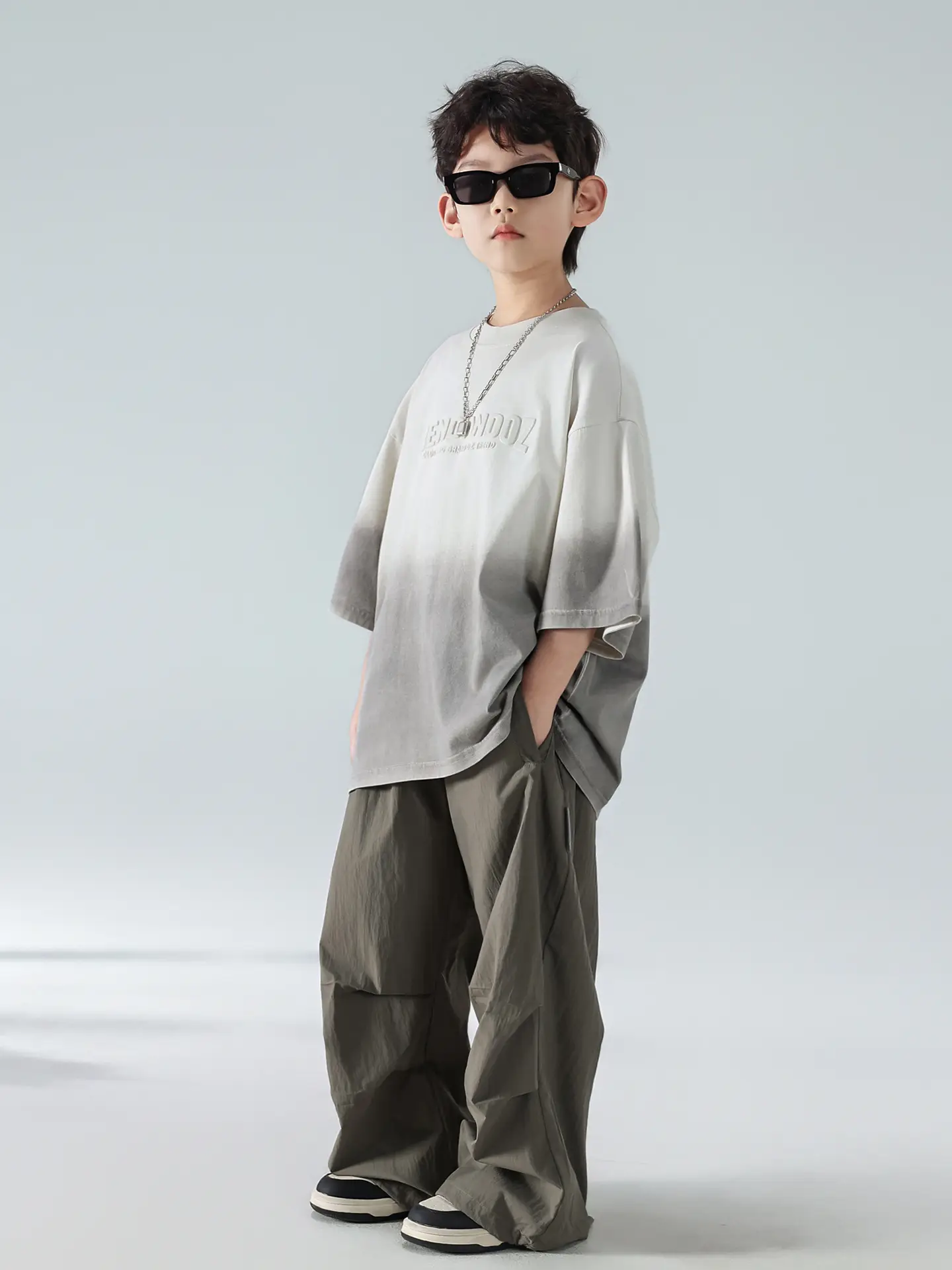 Boys Summer T-shirt Korean Style 2025 Short Sleeve Trousers Set — feature 23