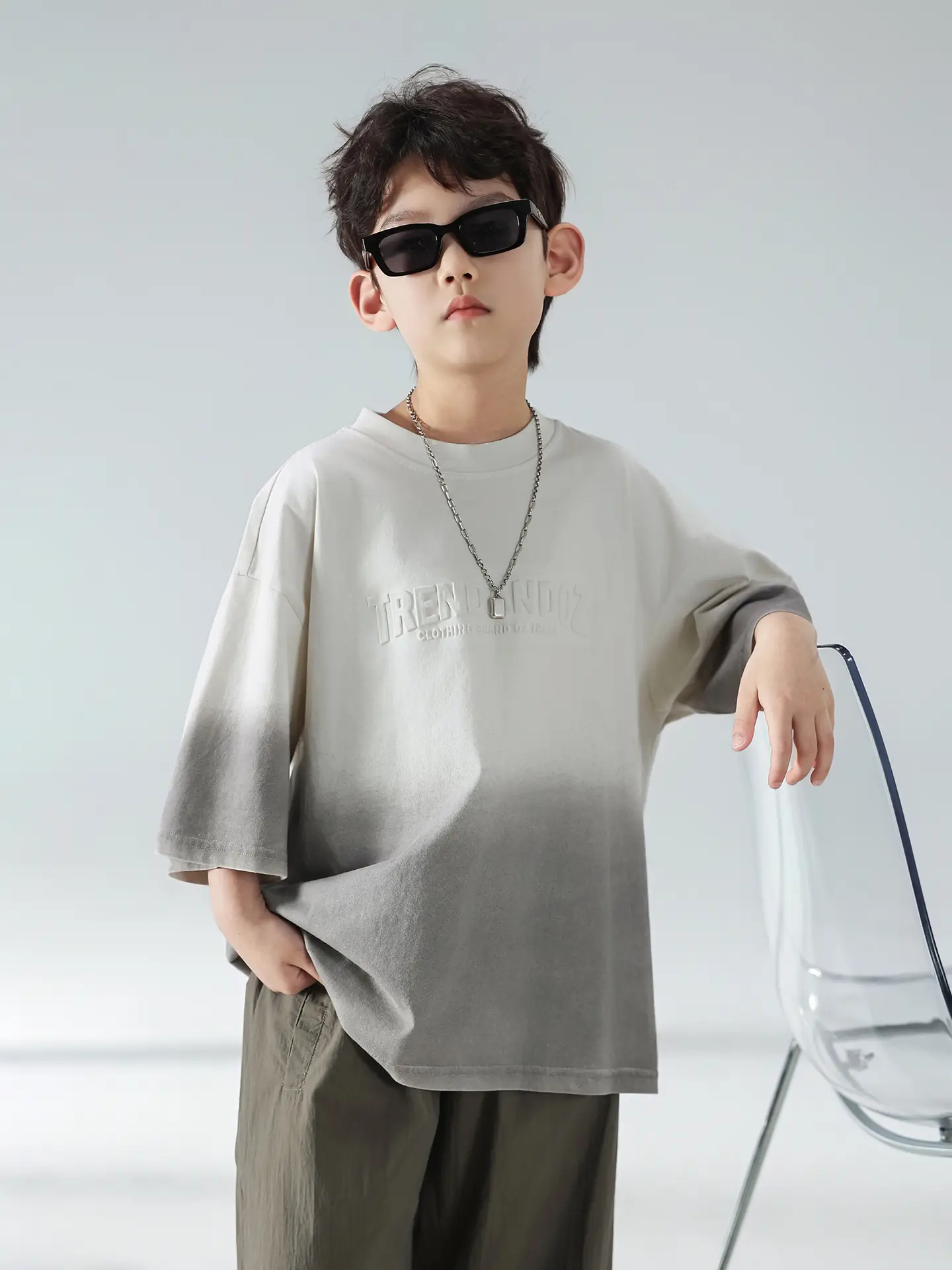 Boys Summer T-shirt Korean Style 2025 Short Sleeve Trousers Set — feature 6