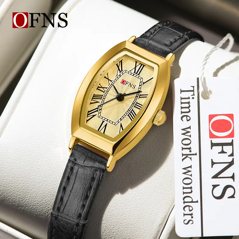 Ofns Women's Quartz Watch with Brown Belt - Image 11
