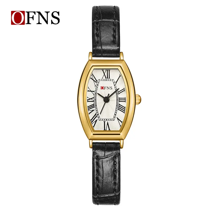 Ofns Women's Quartz Watch with Brown Belt - Image 4