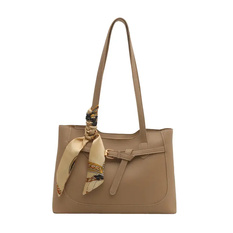 Women's Silk Scarf Bag with Large Capacity Shoulder Commuter Tote - Image 9