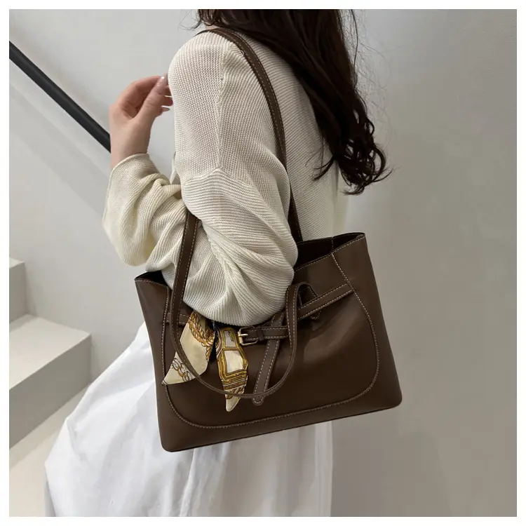 Women's Silk Scarf Bag with Large Capacity Shoulder Commuter Tote — feature 14
