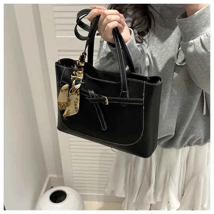 Women's Silk Scarf Bag with Large Capacity Shoulder Commuter Tote — feature 16