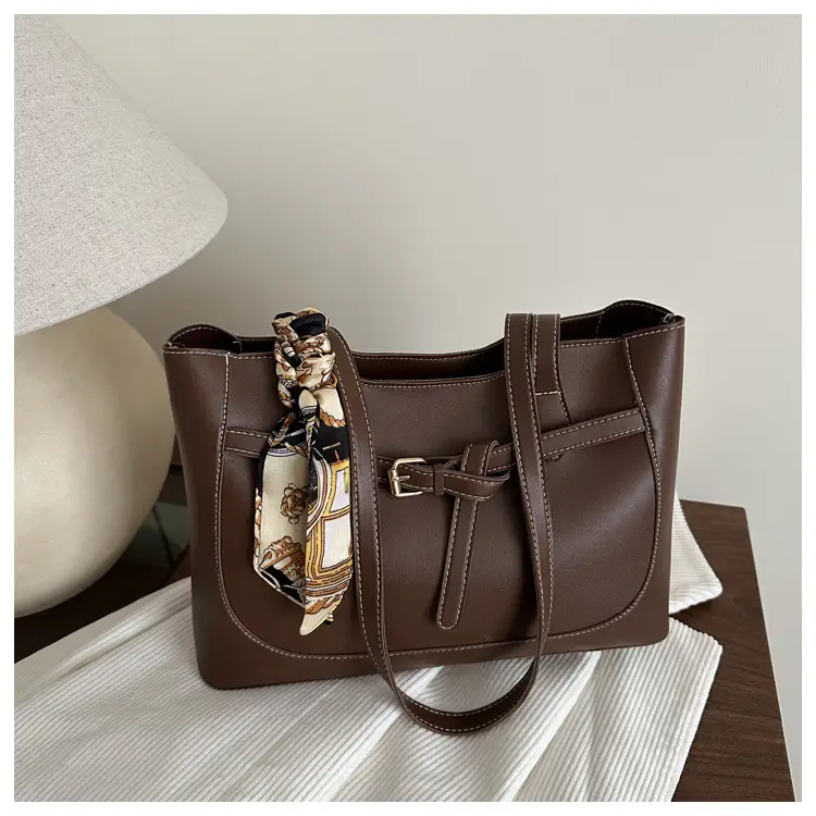 Women's Silk Scarf Bag with Large Capacity Shoulder Commuter Tote — feature 20