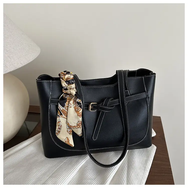 Women's Silk Scarf Bag with Large Capacity Shoulder Commuter Tote — feature 21