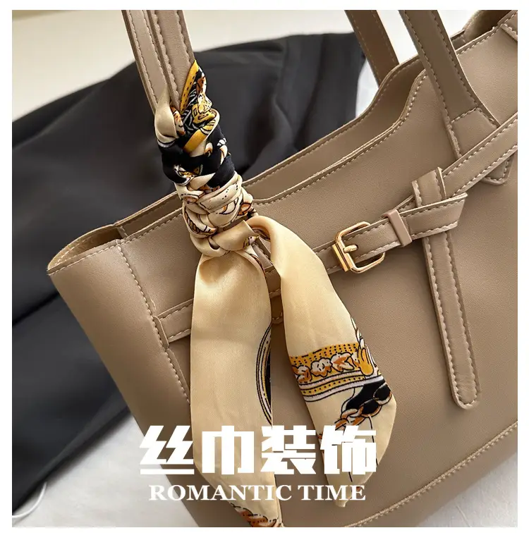 Women's Silk Scarf Bag with Large Capacity Shoulder Commuter Tote — feature 4