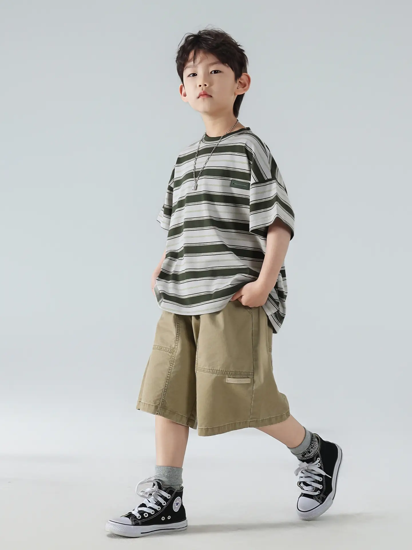 Boys Striped Shorts T-Shirt Set Summer 2025 - Image 6