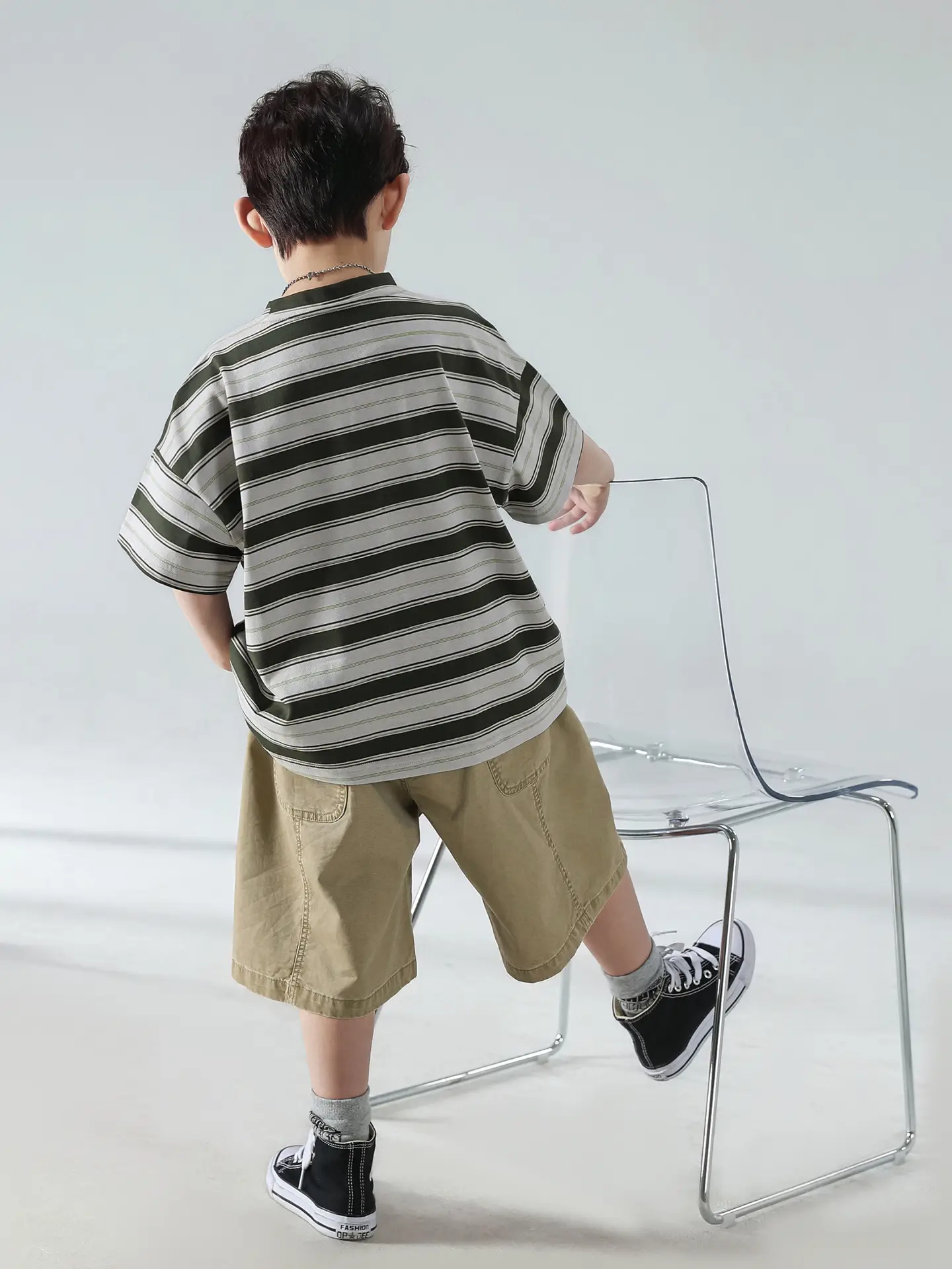 Boys Striped Shorts T-Shirt Set Summer 2025 — feature 18