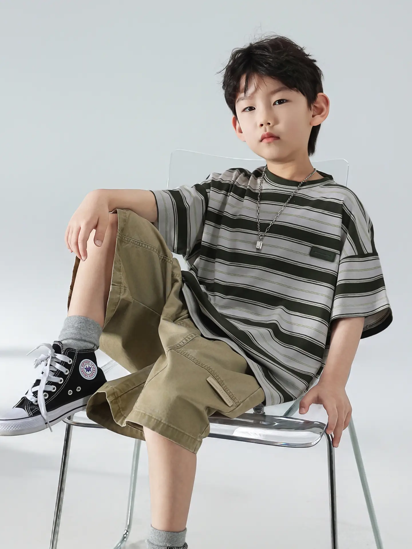 Boys Striped Shorts T-Shirt Set Summer 2025 — feature 5