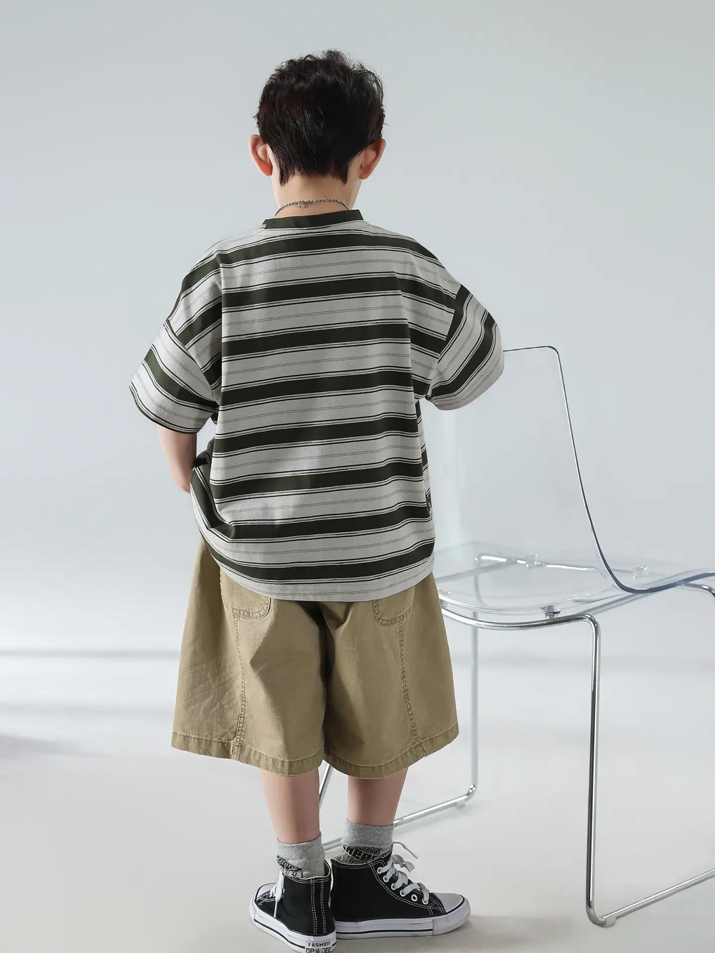 Boys Striped Shorts T-Shirt Set Summer 2025 — feature 6