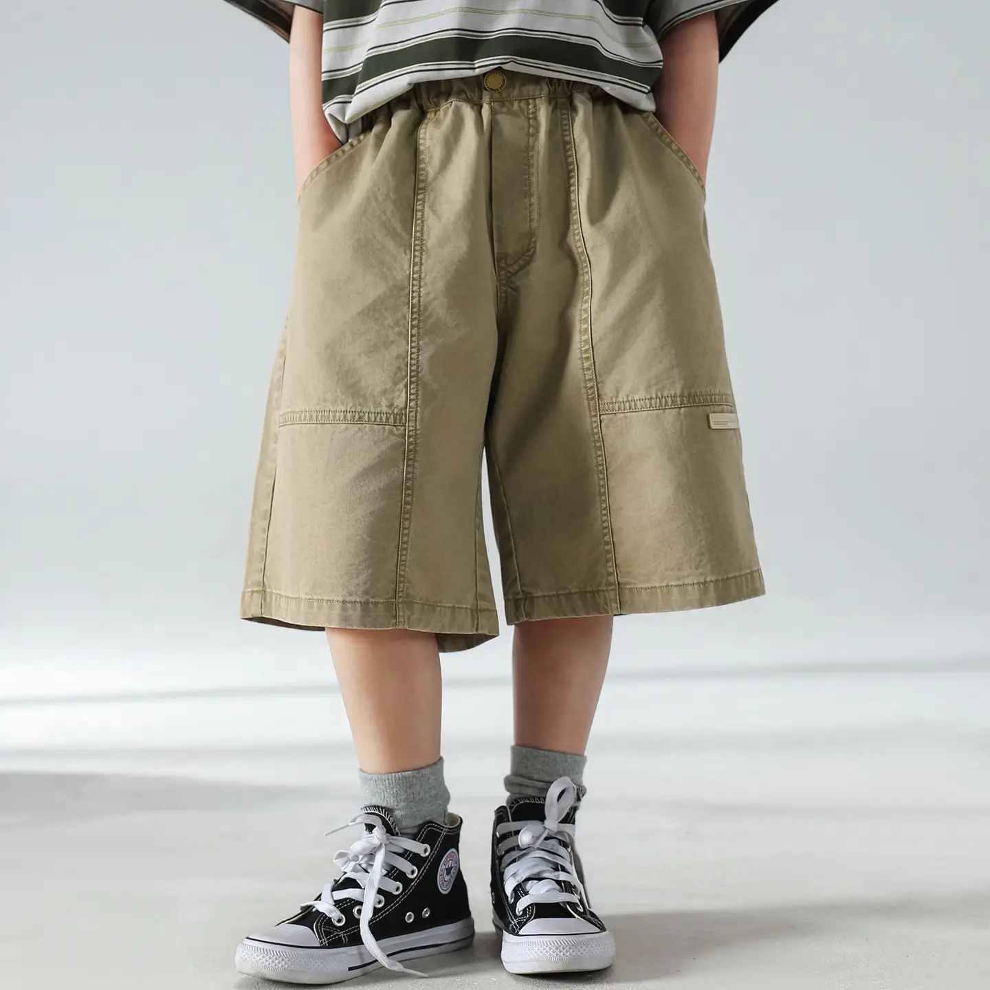 Boys Striped Shorts T-Shirt Set Summer 2025 - Image 2