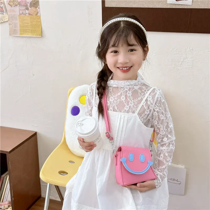 Smiling Face Mini Crossbody Bag for Girls - Image 4