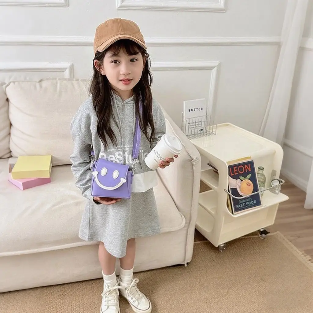 Smiling Face Mini Crossbody Bag for Girls - Image 5