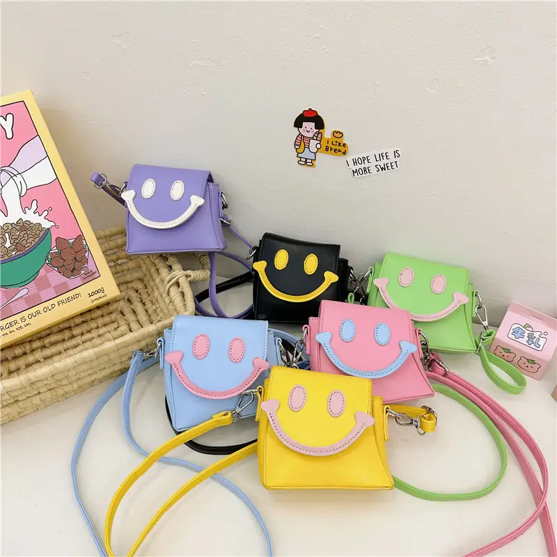Smiling Face Mini Crossbody Bag for Girls - Image 6