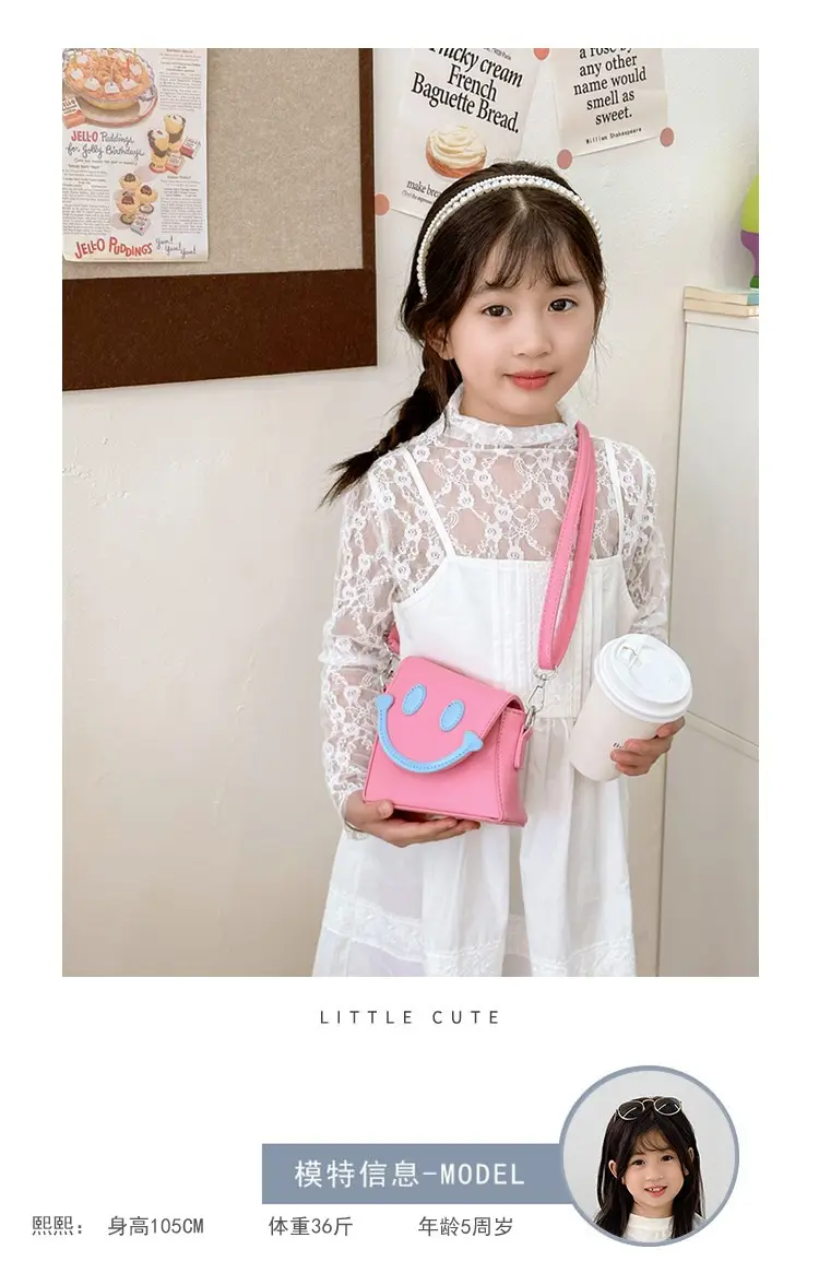 Smiling Face Mini Crossbody Bag for Girls — feature 2
