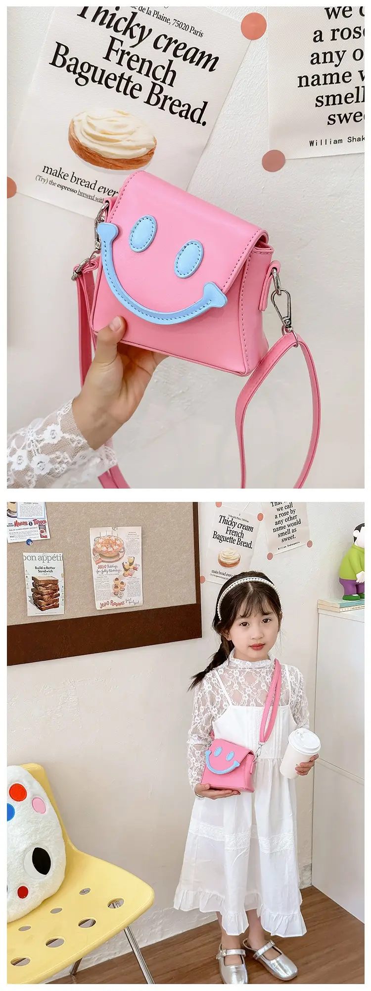 Smiling Face Mini Crossbody Bag for Girls — feature 4