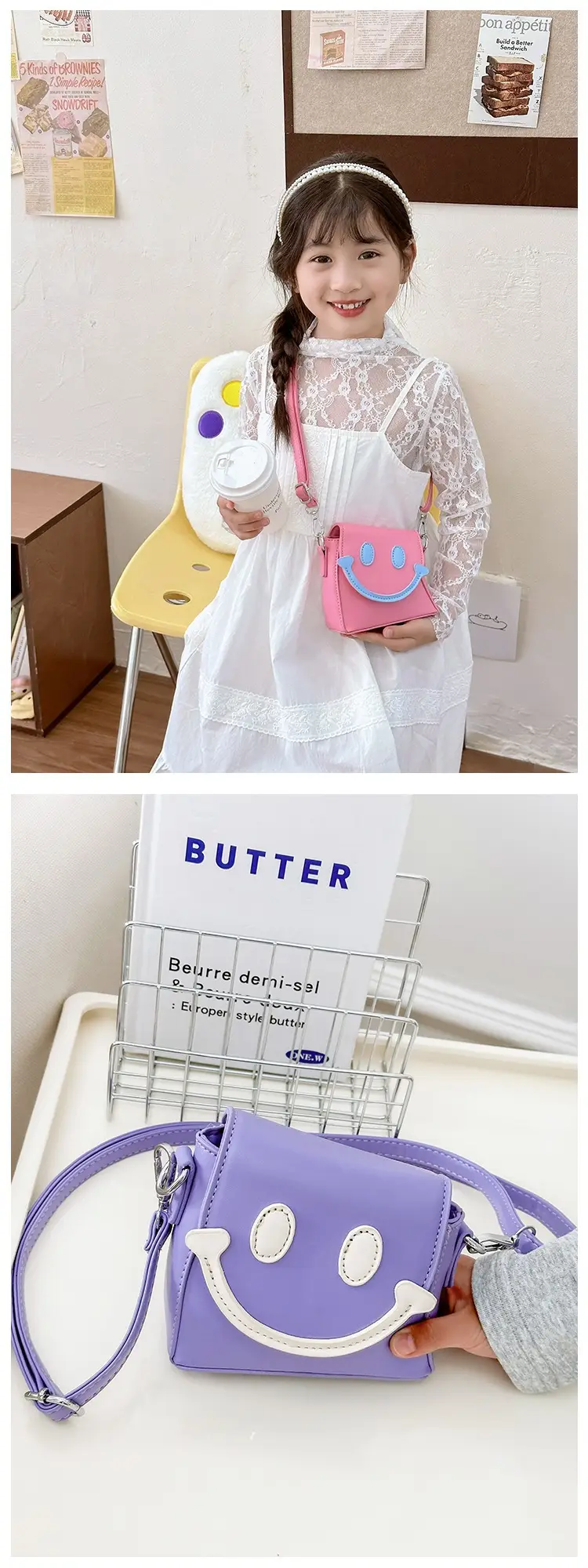 Smiling Face Mini Crossbody Bag for Girls — feature 5