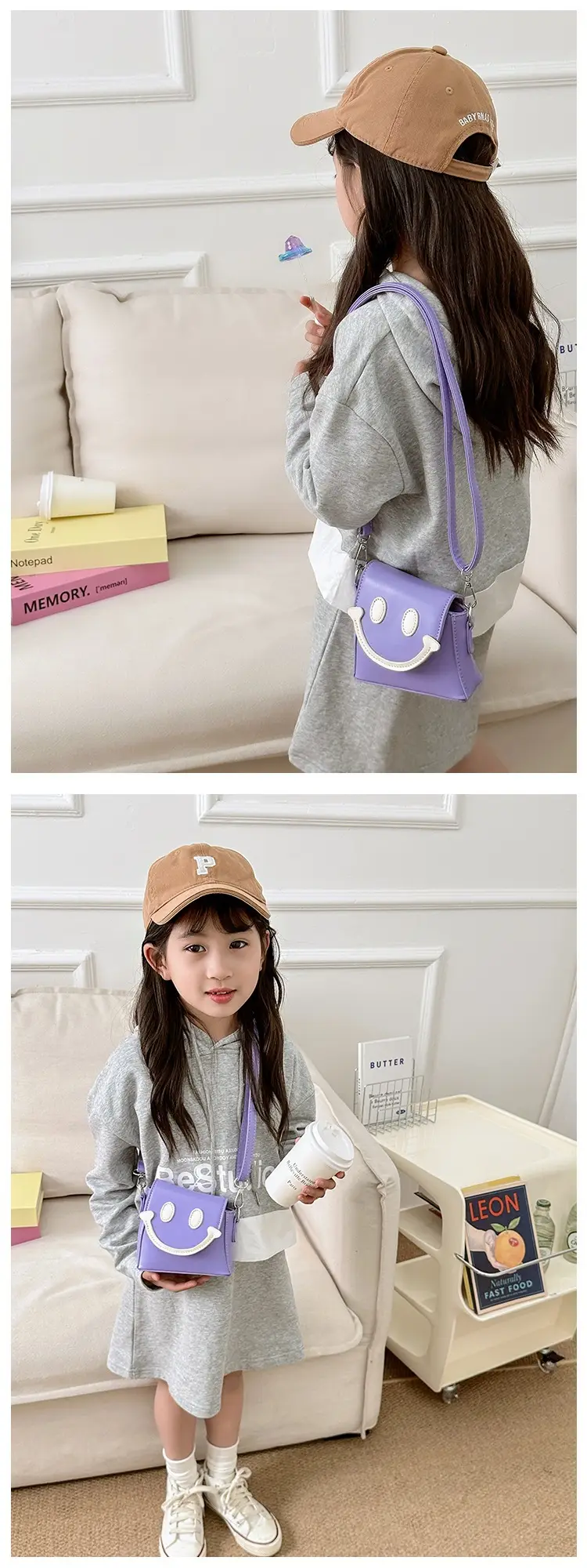 Smiling Face Mini Crossbody Bag for Girls — feature 6