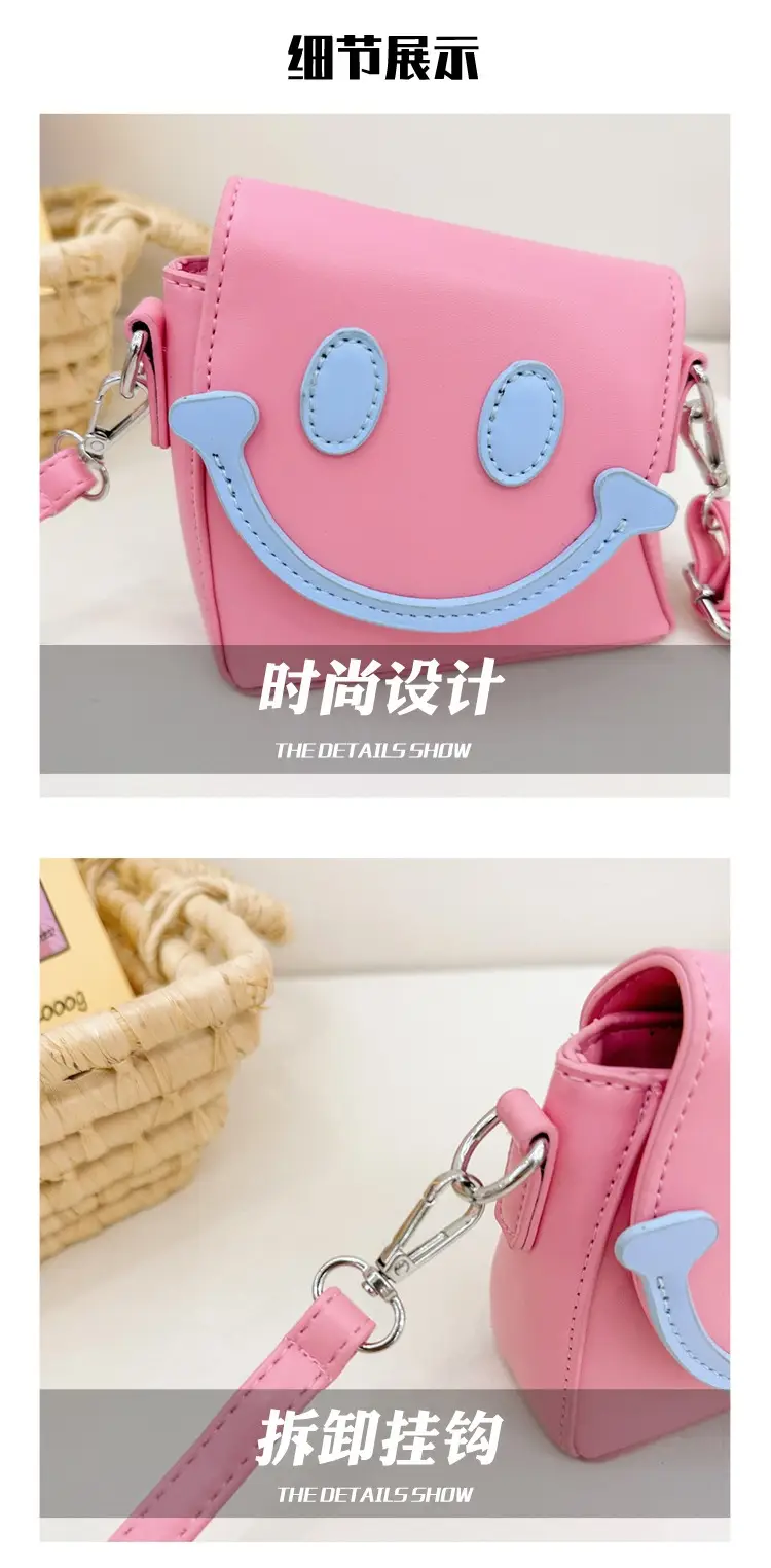 Smiling Face Mini Crossbody Bag for Girls — feature 7