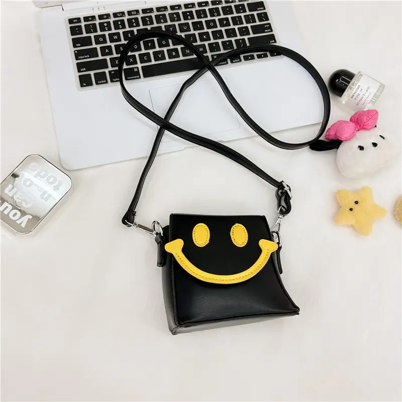 Smiling Face Mini Crossbody Bag for Girls - Image 2