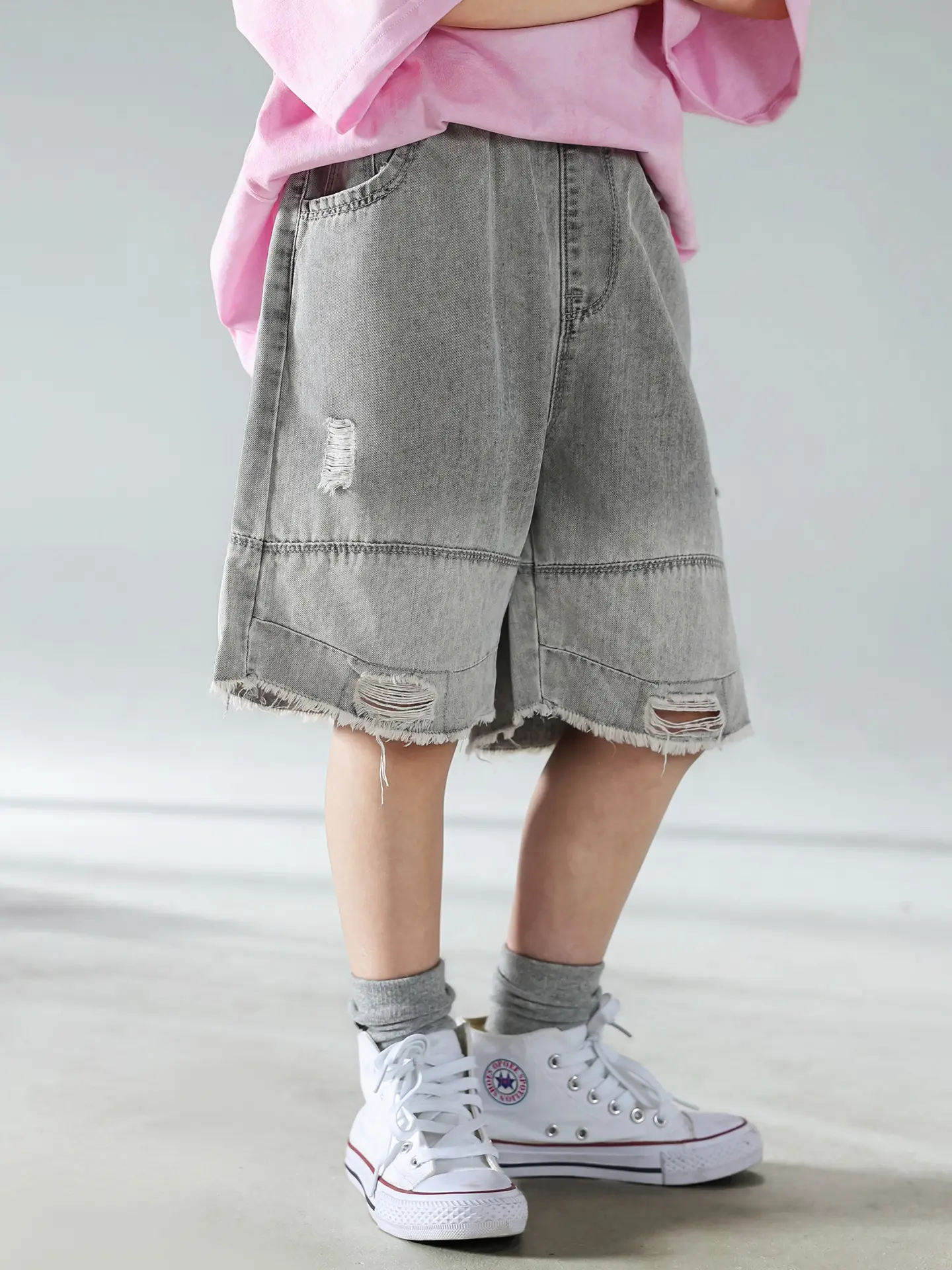 Boys Denim Shorts Set Summer Korean Style 2025 — feature 17
