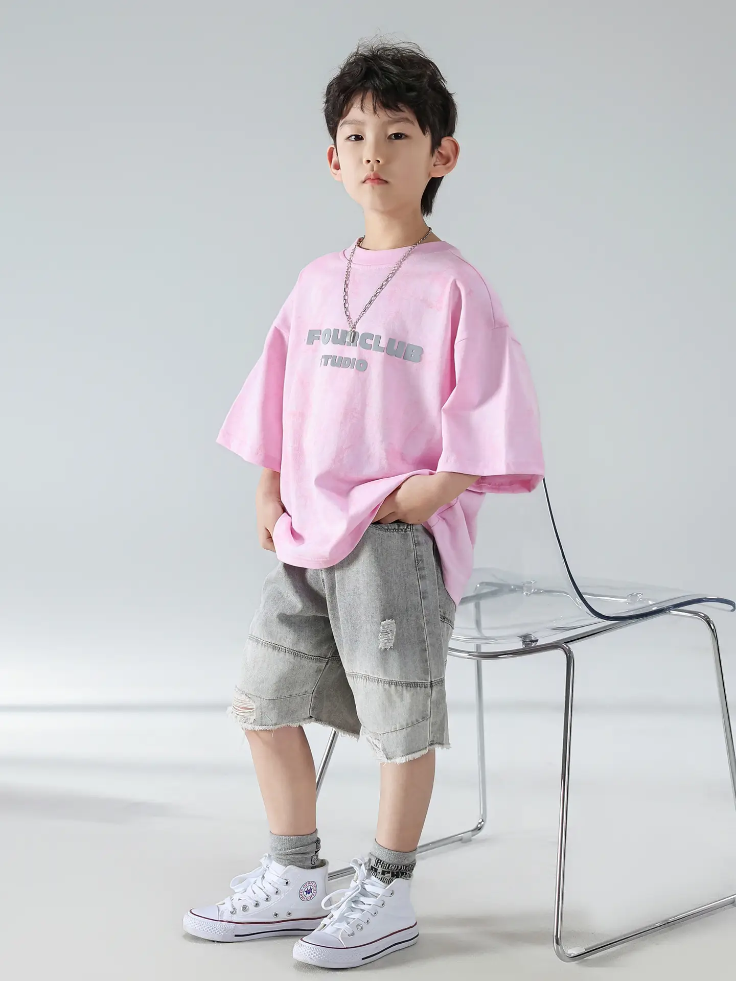 Boys Denim Shorts Set Summer Korean Style 2025 — feature 23