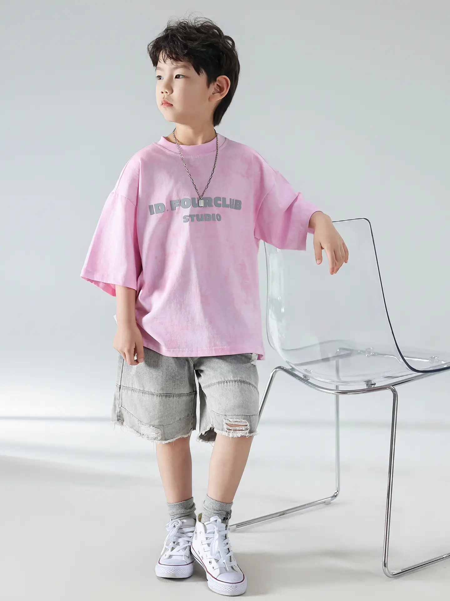 Boys Denim Shorts Set Summer Korean Style 2025 — feature 24